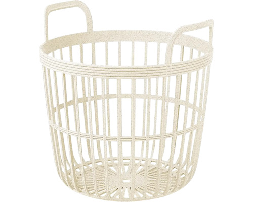 Kulatý plastový koš na prádlo s držadly