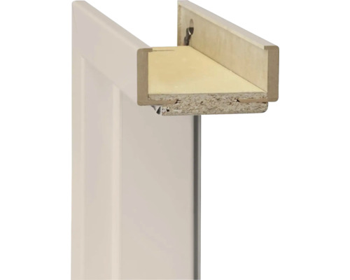 Obložková zárubeň 60P šířka 75–95 mm kašmír folie Detailní pohled na dřevěný rám dveří