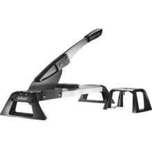 Řezačka na laminát a vinyl Wolfcraft s velkou pákou a přídavnou podpěrou materiálu.