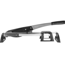 Řezačka na laminát s pákou a hliníkovým rámem pro přesné řezy.