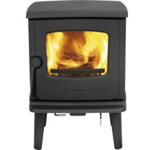 Kamna na dřevo s hořícím dřevem