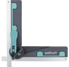 Wolfcraft pokosník a řezací šablona z plastu a kovu pro měření a přenášení úhlů, Wolfcraft Logo