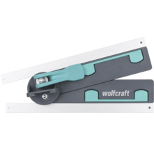 Pokosník Wolfcraft pro měření a přenášení úhlů, plastové pouzdro s kovovými prvky.