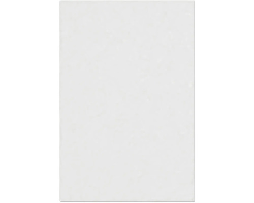 Bílá obdélníková dlaždice s hladkým povrchem.