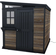 Dřevěná zahradní skříň s dveřmi a oknem pro venkovní použití