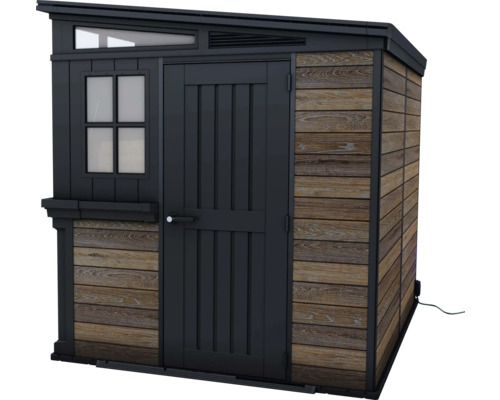 Dřevěná zahradní skříň s dveřmi a oknem pro venkovní použití