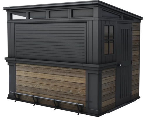 Zahradní bar s dveřmi a oknem