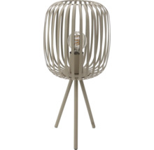 Stolní lampa se stínidlem z lamel a trojnohým stativem