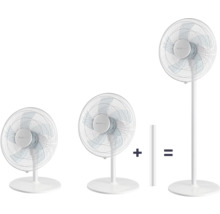 Ilustrace znázorňující montáž stojanového ventilátoru