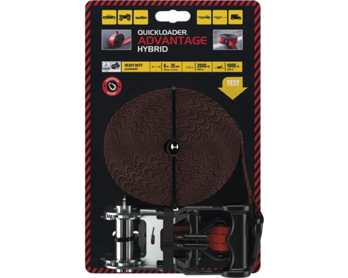 Upínací popruh Quickloader Advantage Hybrid o délce 6 metrů a tažné síle 2000 kilogramů