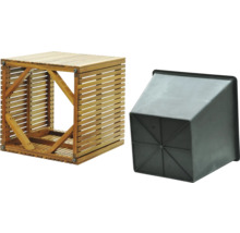 Dřevěná stolička na květiny s plastovou vložkou