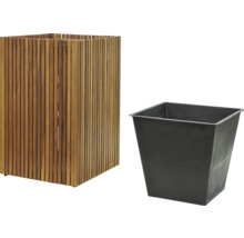 Dřevěný květináč s plastovou vložkou