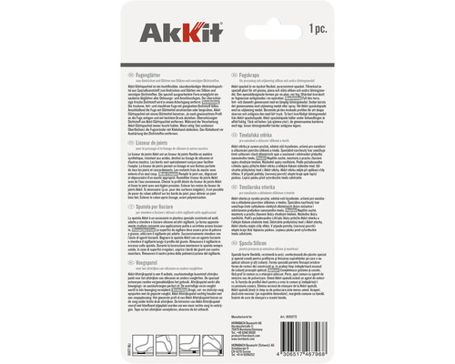 Akkit tmelařská stěrka pro nanášení a uhlazení silikonů a tmelů, 1 kus