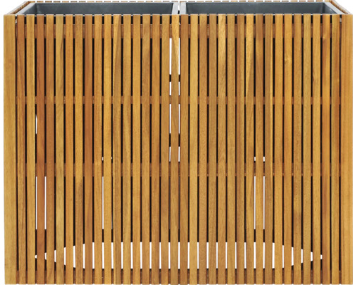 Dvojitý květináč z dřevěných lamel