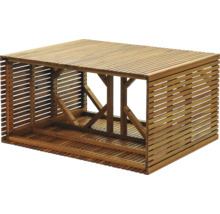 Sklad dřeva pro zahradu z dřevěných lamel