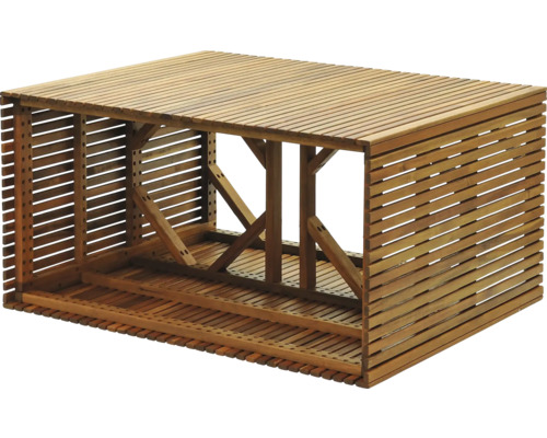 Sklad dřeva pro zahradu z dřevěných lamel