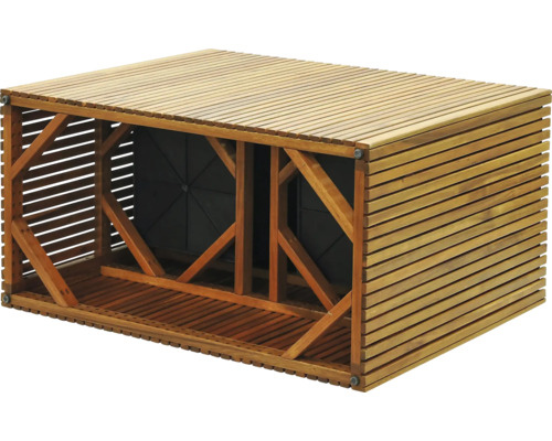 Dřevěný box na popelnice pro dvě popelnice