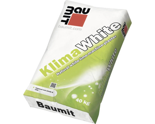 Baumit Klima White Přírodní bílá vápenná strojní omítka v 40 kilogramovém pytli