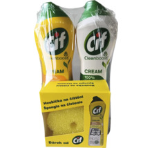 Cif Cream čisticí prostředek Dvojité balení s čisticí houbou