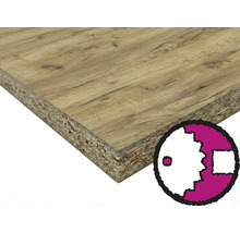 Dřevotřísková deska s dřevěným dekorem a symbolem služby řezání