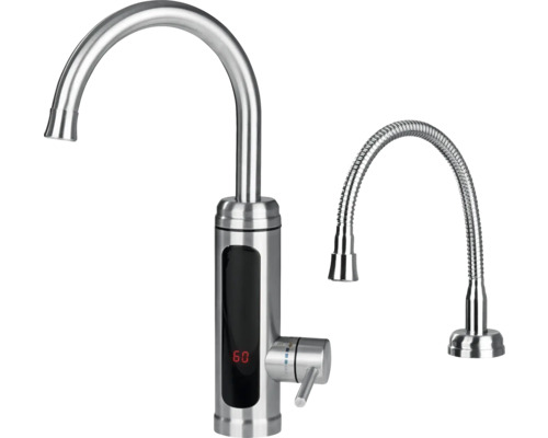 Elektrická vodovodní baterie s digitálním ukazatelem teploty a flexibilním výtokem