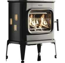 Krbová kamna s hořícím dřevem