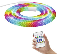 Flexibilní LED světelný had s duhovými barvami a dálkovým ovládáním pro nastavení barev.