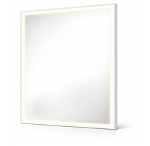 Čtvercové zrcadlo s integrovaným osvětlením do koupelny