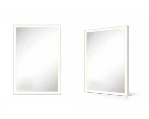 Dvě obdélníková koupelnová zrcadla s LED osvětlením