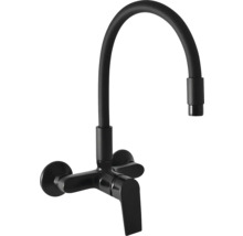 Černá kuchyňská baterie s otočným výtokem