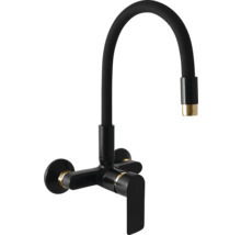 Otočná kuchyňská baterie v černé barvě s nastavitelným výtokem