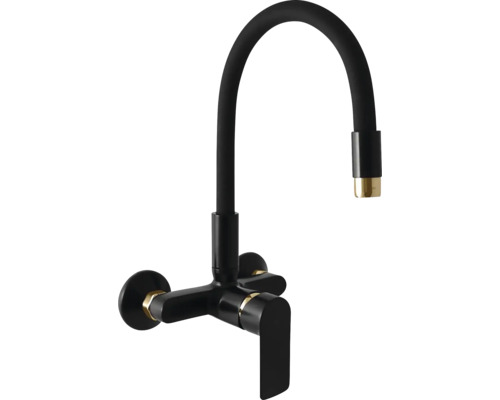 Otočná kuchyňská baterie v černé barvě s nastavitelným výtokem