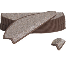 Sada koberců na schody s hnědým okrajem