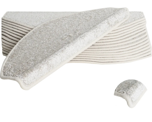 Schodový nášlap Fortuna 70 béžový 28x65cm Textilní koberec na schody s úhelníkem