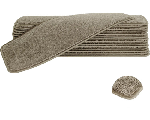 Schodový nášlap Sweet 92 Taupe 20x65 cm Kobercové stupňové rohože ve stohu