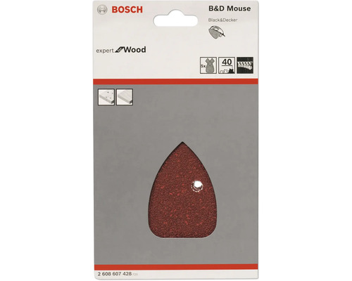 Brusný list Bosch Expert na dřevo, zrnitost 40, 5 kusů