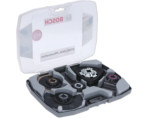 Sada pilových plátků Bosch Professional Starlock 5 ks Sada oscilačního příslušenství Bosch Starlock v otevřeném kufříku