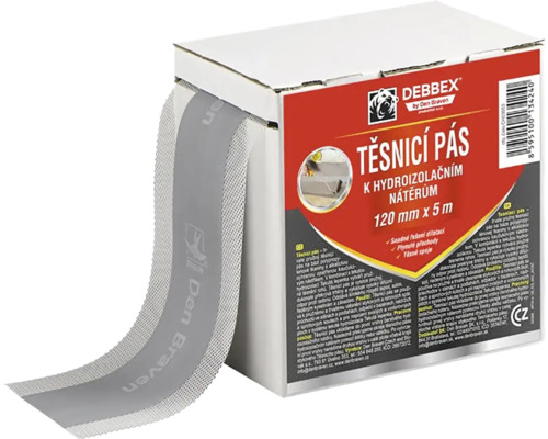 Těsnicí pás k hydroizolačním nátěrům, 120 mm x 5 m, Debbex by Den Braven