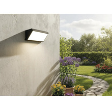 Venkovní stěna s namontovaným LED nástěnným svítidlem v zahradě