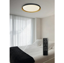 Stropní svítidlo s dálkovým ovládáním v světlé ložnici