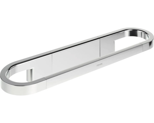 Chromový držák na ručníky Ravak v moderním oválném provedení.