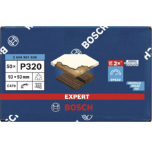Sada brusných listů Bosch Expert, zrnitost P320, 93x93 mm, 50 kusů