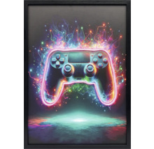 Zarámovaný obraz ovladače se světelnými efekty