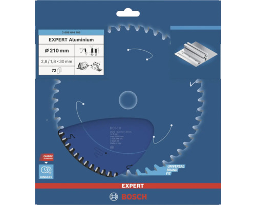 Pilový list Bosch Expert Aluminium, průměr 210 milimetrů