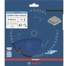 Pilový kotouč Bosch Expert Fibre Cement, průměr 160 milimetrů, otvor 20 milimetrů, 4 zuby, na vláknocement.