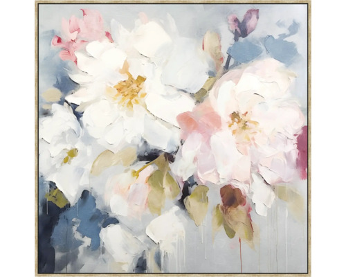 Malba s květinovým motivem a rámem