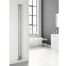 Moderní koupelna s designovým radiátorem, vanou a umyvadlem