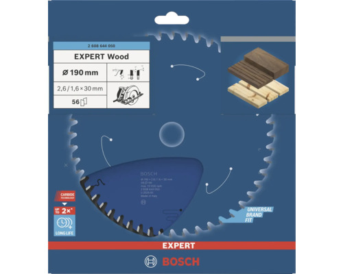 Pilový kotouč na dřevo Bosch Expert, průměr 190 milimetrů