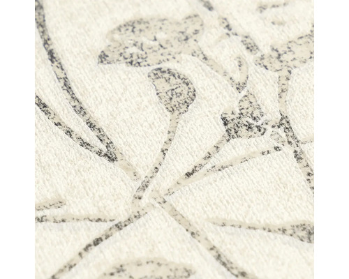 Vliesová tapeta s květinovým vzorem větví a květů, strukturovaný povrch.