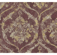 Vliesová tapeta se strukturovaným barokním vzorem a efektem opotřebení.